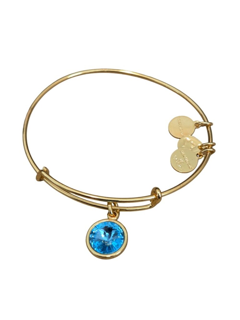 Alex & Ani Energy December Blue Crystal Birthstone Adjustable Charm Bracelet